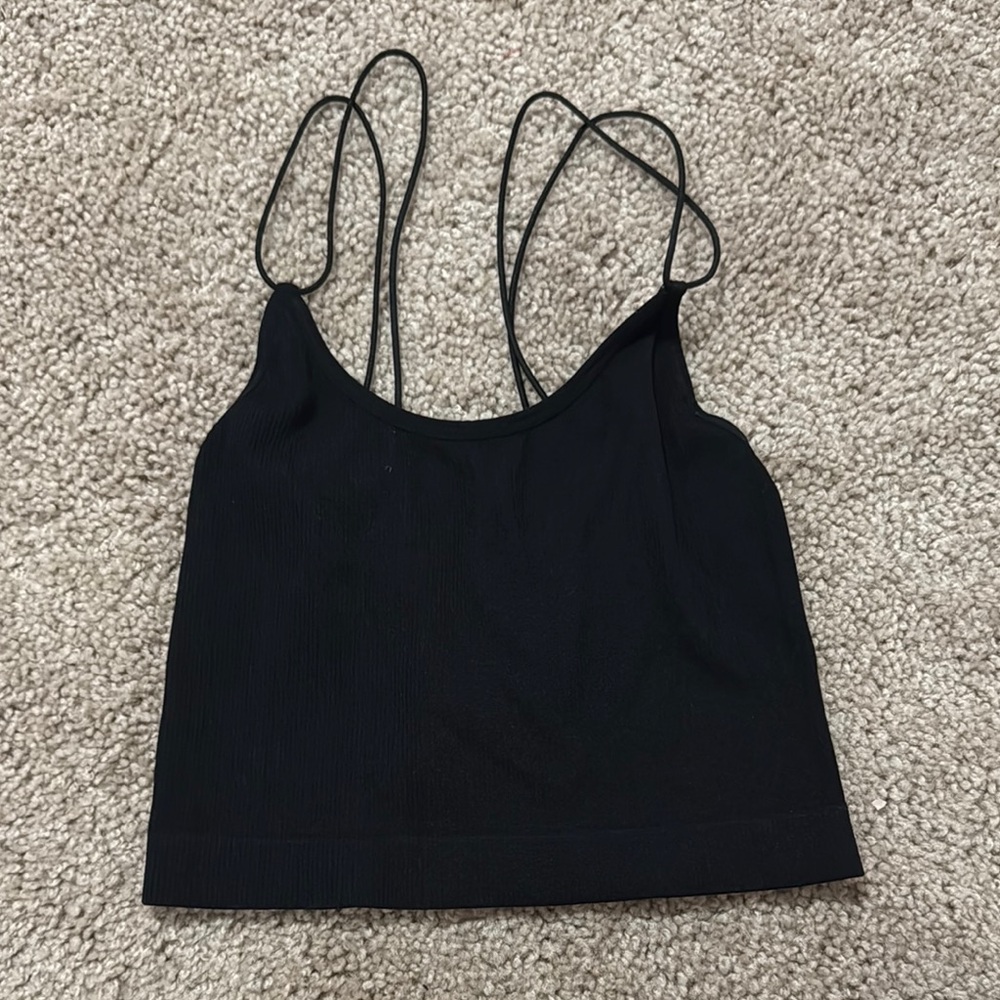 Black Strappy Women's Top